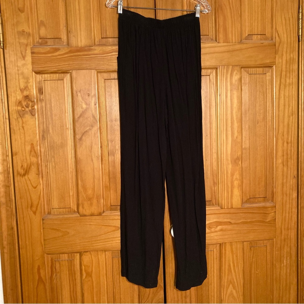 NWOT Sag Harbor Vintage 80s Pull On Pants Elastic Waist Black Size S Small